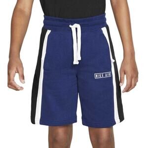 Nike Sweat Shorts Boys Large Blue Black Color Block Workout Basketball Gym